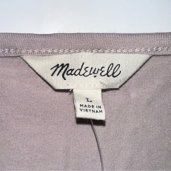 NWT Madewell beige V-neck full coverage long sleeve thong bodysuit size large - Picture 3 of 3